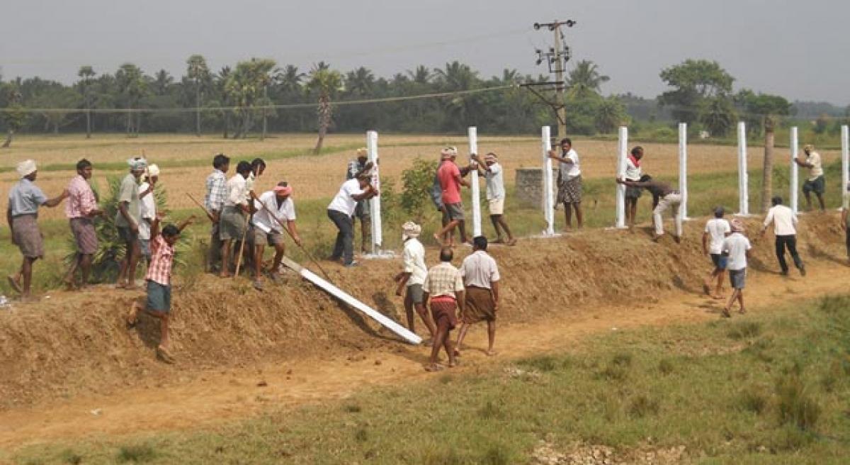 Kakinada Special Economic Zone farmers demand return of land in three mandals - The Hans India