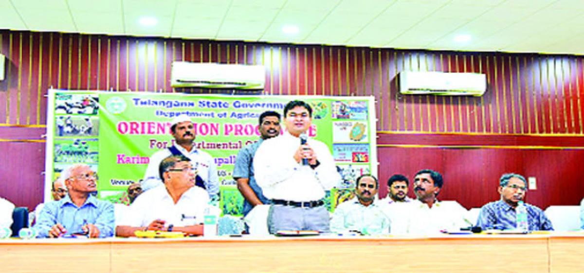 Guide farmers to get maximum yield, Karimnagar Collector tells agri officials - The Hans India
