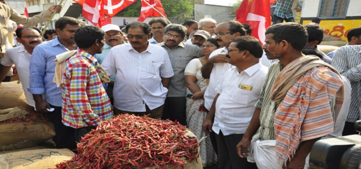 Image result for chilli farmers,kcr
