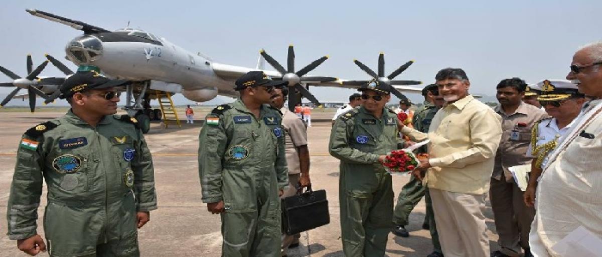 Andhra CM Chandrababu Naidu lays foundation stone for TU142M aircraft museum