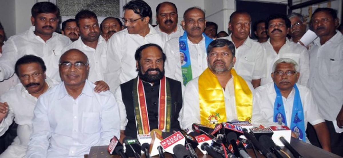 Image result for mahakutami telangana