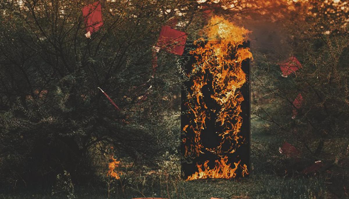 Plumes of black smoke filled the closet and the searing heat slowly made it difficult to breathe; Maitreyi and Alpana's held onto each other helplessly, their nails almost digging into each others flesh. All the wonderful moments that they spent together flashed before their eyes as the closet erupted into flames...