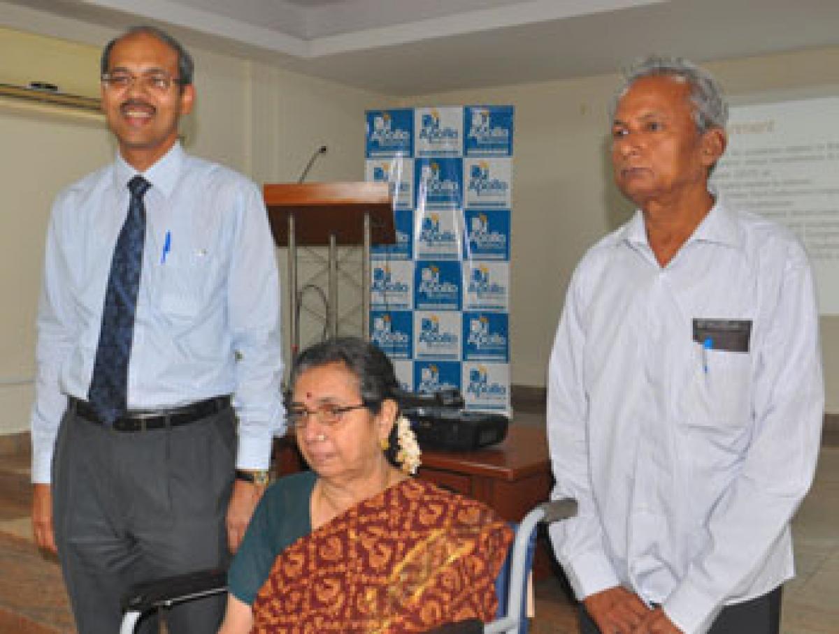  (From left) Dr Sanjay Sinha, Anuradha and her husband