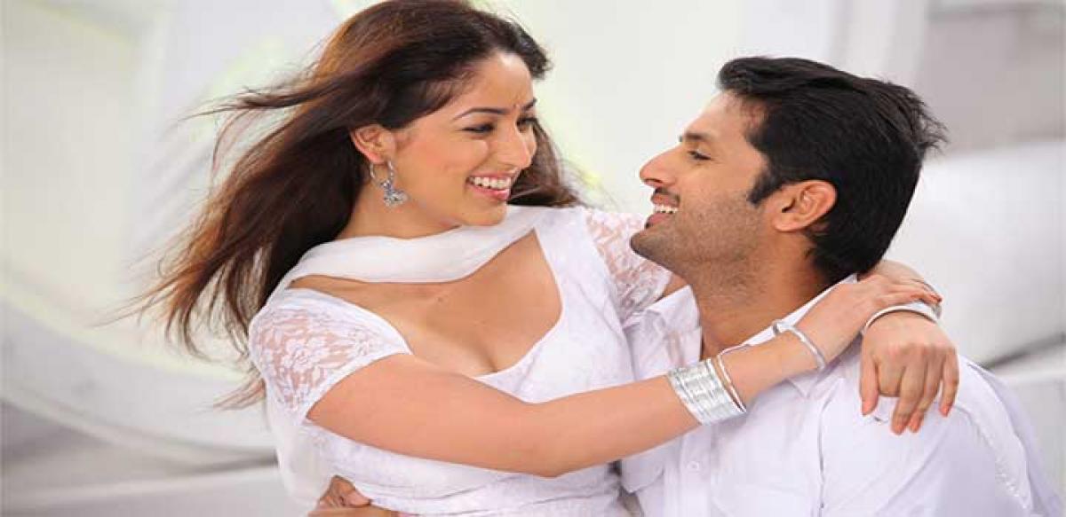 Yami Gautam and Nithiin in &lsquo;Courier Boy Kalyan&rsquo;