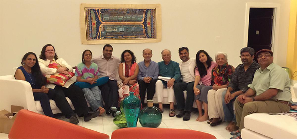 The Matwaala poets after the conclusion of the festival at Usha's house