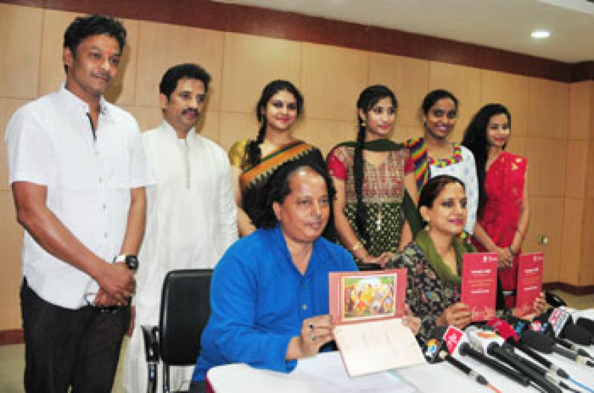 Bharat Folk Arts Academy Press Meet at Paryatak Bavan on Thursday. Pictures:-Srinivas Setty