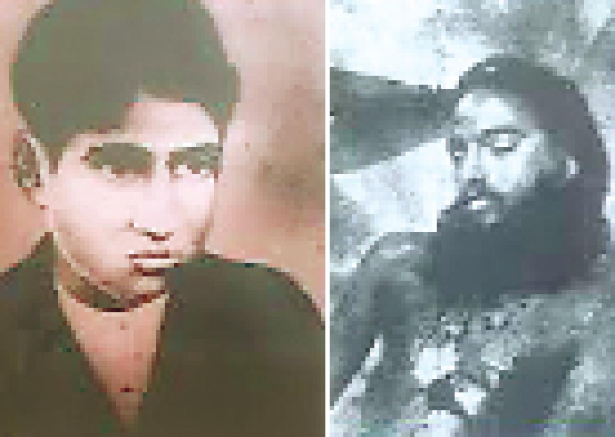 Alluri Sitarama Raju as a student in Ramachandra Puram and the last picture of Alluri Sitarama Raju 