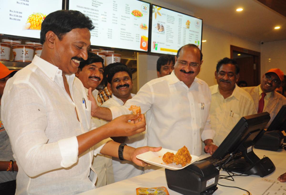 Health Minister  Kamineni Srinivas at the inauguration of Biryanis restaurant