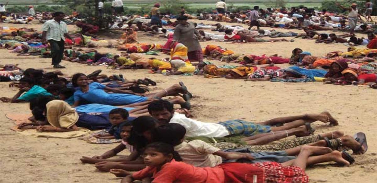  Tribals in Odisha protest against displacement and forest destruction by South Korean steel major POSCO's proposed plant. (File photo)