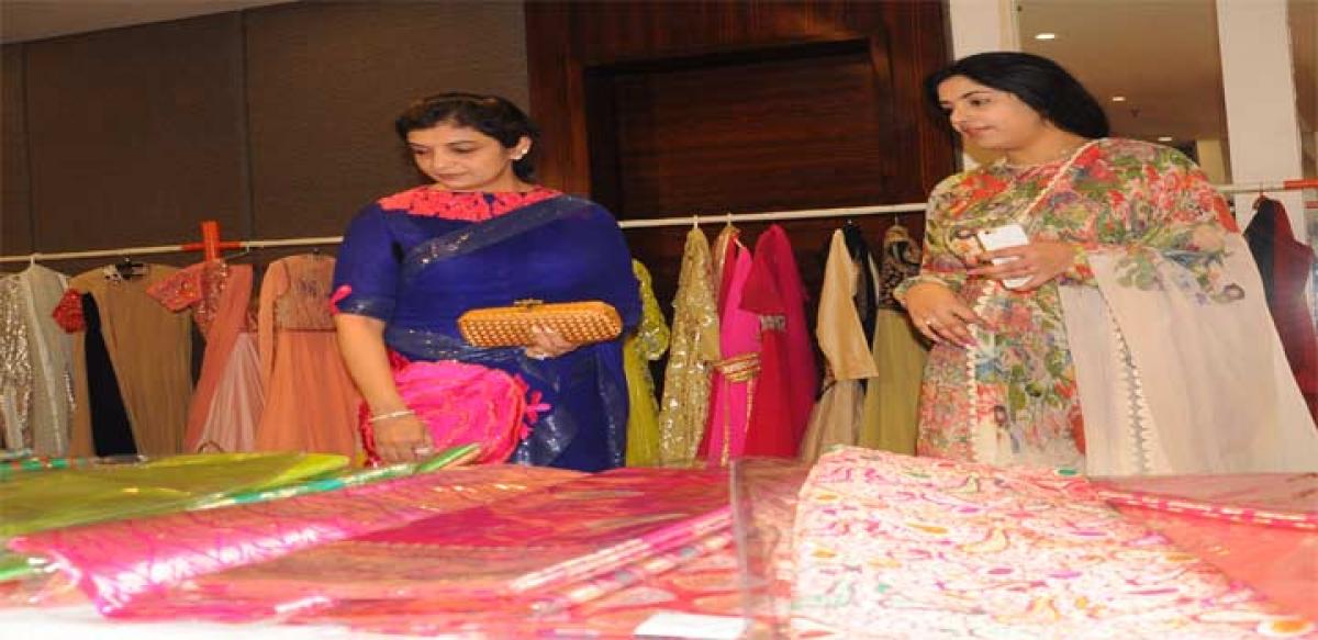 Women going round Angasutra trunk show in the city on Wednesday  Photo: Ch Venkata Mastan