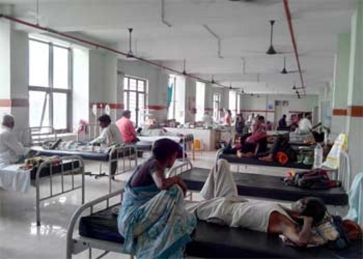 Patients suffering from toddy withdrawal symptoms admitted at a hospital in Nizamabad.