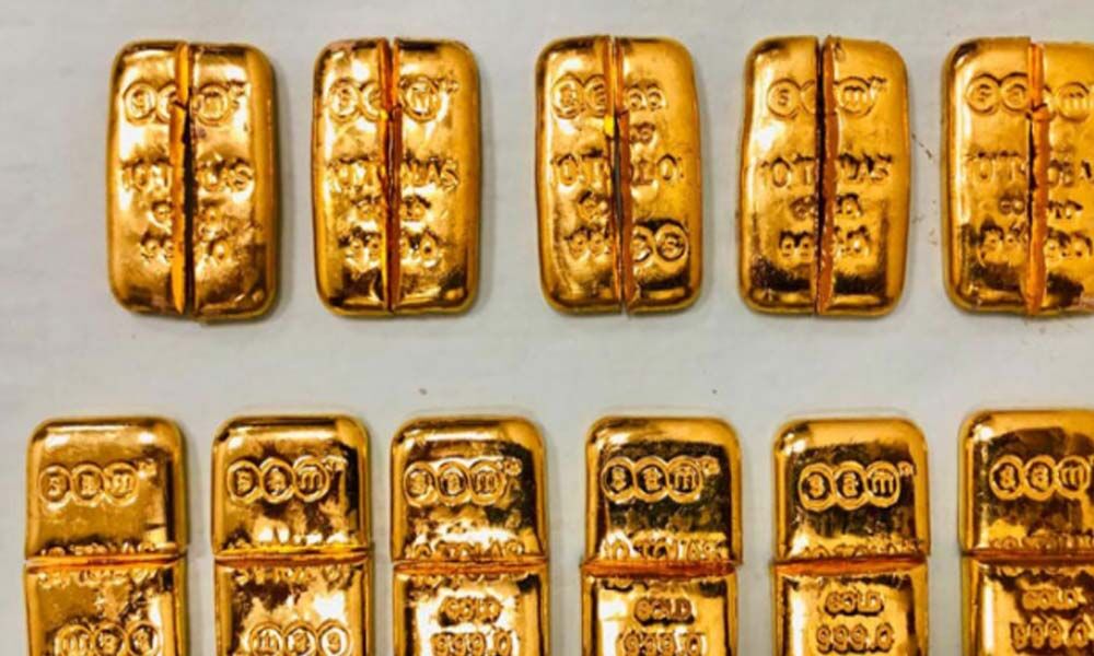 Gold worth Rs 44.8 lakh seized at Hyderabad airport