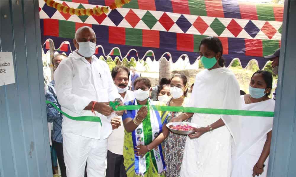 MLA Malladi Vishnu inaugurating vaccination centre in Vijayawada on Monday MLA Malladi Vishnu inaugurating vaccination centre in Vijayawada on Monday
