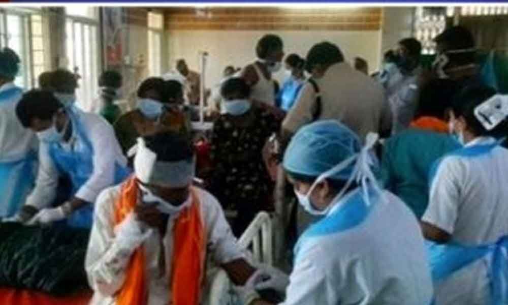 Karnataka pilgrims who suffered injuries in a road mishap are being treated at Government General Hospital in Nandyal on Friday