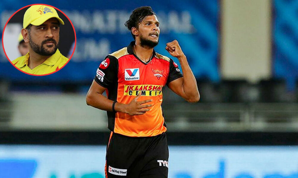 SRH fast bowler Natarajan reveals useful advice Dhoni gave him in IPL 2020