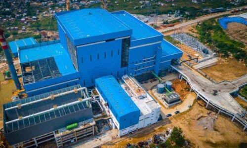 An aerial view of south India’s biggest plant at Jawahar Nagar dump yard