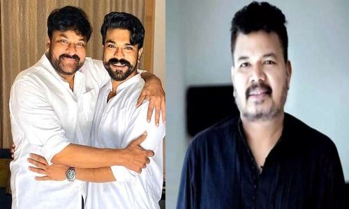 Megastar Chiranjeevi, Ram Charan and Shankar