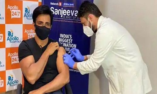 Sonu Sood gets vaccinated for Covid prevention