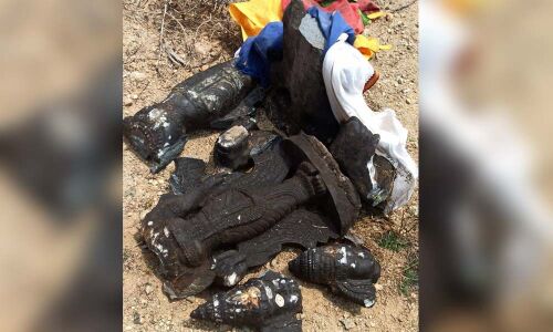 Miscreants vandalise idols in Kuppam mandal